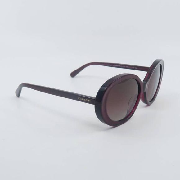 COACH HC8270U 5557/E2 New Transparent Burgundy/Burgundy Gradient Sunglasses - Picture 5 of 10